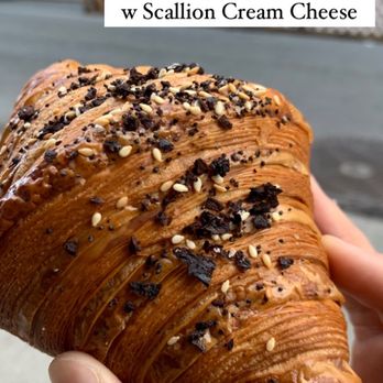 Supermoon Bakehouse - Everything bagel croissant with scallion cream cheese - Bakeries Near Me - New York, New York Supermoon Bakehouse - Everything bagel croissant with scallion cream cheese - Bakeries Near Me - New York, New York