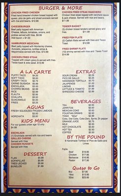 Menu photo 3 Anita's Mexican Restaurant Bastrop, TX