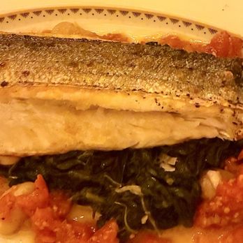 Borromini - Grilled Bronzino, Tuscan, kale, gigantic beans, tomato vinaigrette - Italian Near Me - Philadelphia, Pennsylvania
