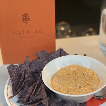 Cafe 44 - Crab dip with blue corn tortillas - American Near Me - Alexandria, Virginia