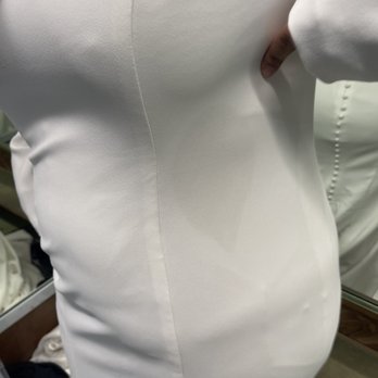 David's Bridal - This wasn't even there when we originally tried it on. How can you steal this and sell it to us. And not tell us it's not new - Bridal Near Me - Pinole, California