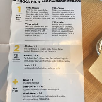 Tikka Shack Indian Grub - Menu - Indian Near Me - Lubbock, Texas
