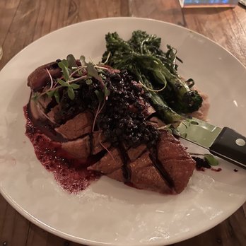 Fable - Duck Breast w/ Huckleberry reduction - New American Near Me - San Francisco, California Fable - Duck Breast w/ Huckleberry reduction - New American Near Me - San Francisco, California