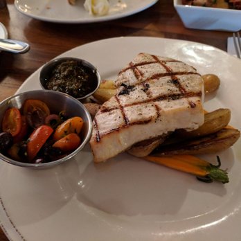 Bluewater Grill - Temecula - Swordfish, Mediterranean style, sauce on the side. - Seafood Near Me - Temecula, California