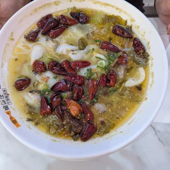 Wei's Fish - Spicy sauerkraut fish soup--they don't play with the spice! - Szechuan Near Me - Cupertino, California Wei's Fish - Spicy sauerkraut fish soup--they don't play with the spice! - Szechuan Near Me - Cupertino, California
