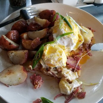 Toast - Reuben Benedict with rosemary potatoes. - Breakfast & Brunch Near Me - Temecula, California