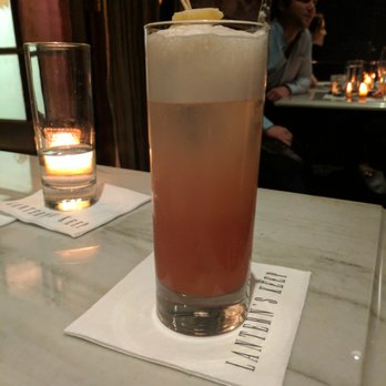 Lantern's Keep - A ginger mocktail (ice in the tall glass was a single glass-height rectangular-prism) - Cocktail Bars Near Me - New York, New York Lantern's Keep - A ginger mocktail (ice in the tall glass was a single glass-height rectangular-prism) - Cocktail Bars Near Me - New York, New York