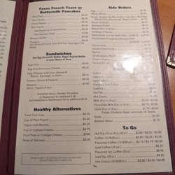 Schultzy's Place - Breakfast menu