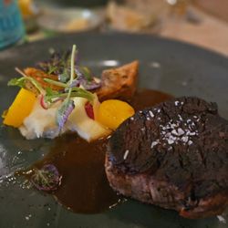 Overcooked and small Filet minion with potatoes