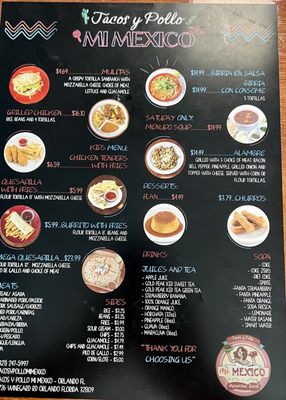 Menu photo 3 Tacos Y Pollos Mi Mexico Pine Castle, FL Menu photo 3 Tacos Y Pollos Mi Mexico Pine Castle, FL