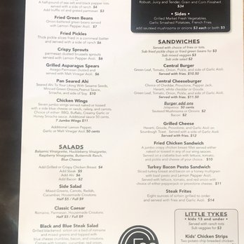 Central Feed Grilling - Menu that apparently changes fairly often. - Sports Bars Near Me - Lewistown, Montana