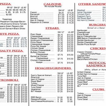 Sam's Pizza - Menu - Italian Near Me - Downingtown, Pennsylvania Sam's Pizza - Menu - Italian Near Me - Downingtown, Pennsylvania