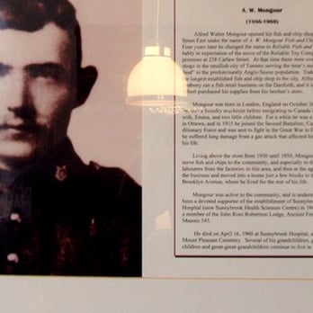 Reliable Fish & Chips - ALFRED WALTER MONGOUR - FOUNDER OF THE OLDEST FISH AND CHIPS PLACE IN TORONTO - 1930 - Fish & Chips Near Me - Toronto, Ontario Reliable Fish & Chips - ALFRED WALTER MONGOUR - FOUNDER OF THE OLDEST FISH AND CHIPS PLACE IN TORONTO - 1930 - Fish & Chips Near Me - Toronto, Ontario