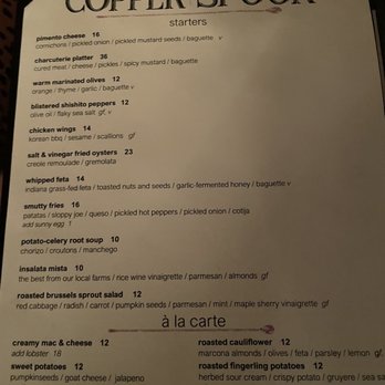 Copper Spoon - Page two of menu - American Near Me - Fort Wayne, Indiana