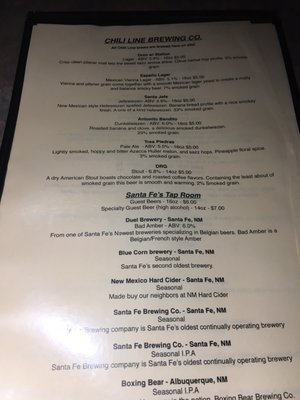 Menu photo 7 Chili Line Brewing Santa Fe, NM