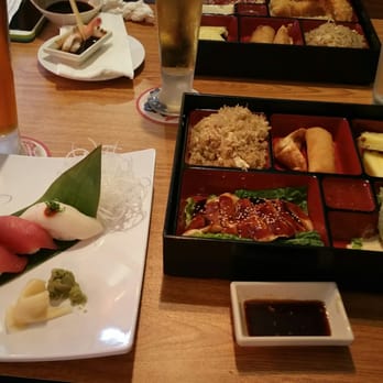 Asahi Sushi & Sake - Lunch Bento box with chicken teriyaki and nigri sushi. - Japanese Near Me - Brandon, Mississippi Asahi Sushi & Sake - Lunch Bento box with chicken teriyaki and nigri sushi. - Japanese Near Me - Brandon, Mississippi