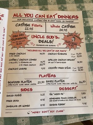 Menu photo 3 Uncle Bud's Nashville, TN