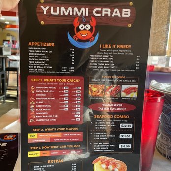 Yummi Crab - Back side of menu - Seafood Near Me - Kansas City, Missouri