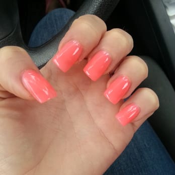 Romancing Nails Salon - Just finished. Nail polish on cuticle area and shape is kind of wonky. - Nail Salons Near Me - Chantilly, Virginia Romancing Nails Salon - Just finished. Nail polish on cuticle area and shape is kind of wonky. - Nail Salons Near Me - Chantilly, Virginia