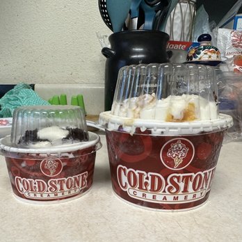 Cold Stone Creamery - What we got. Getting Gypped by ColdStone even though they raised prices - Ice Cream & Frozen Yogurt Near Me - San Dimas, California