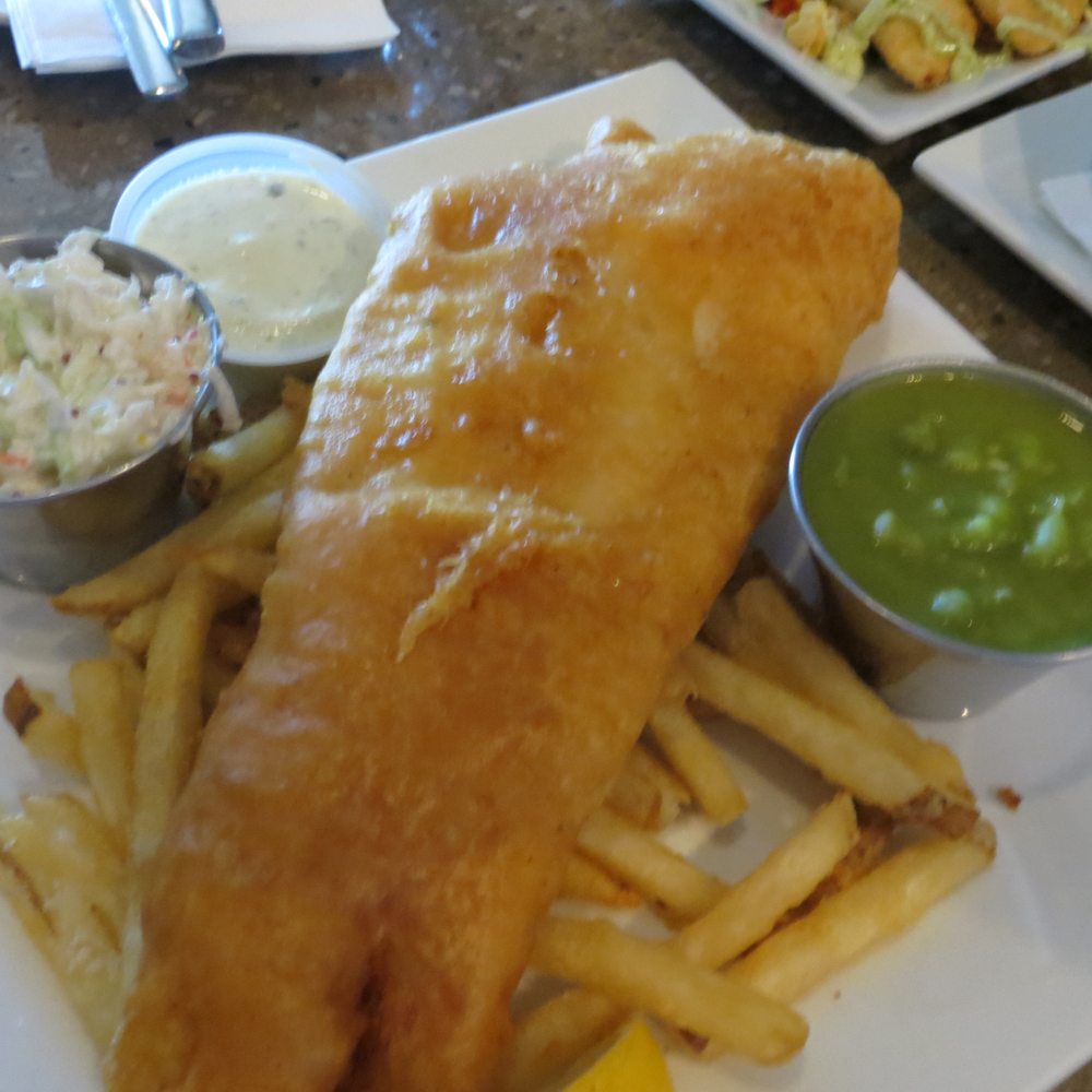 Erin O'Neill’s Pub & Grill - Fish and Chips with smash pea's and slaw - Irish Near Me - Poughkeepsie, New York