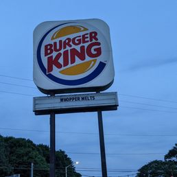 a sign for a burger king restaurant