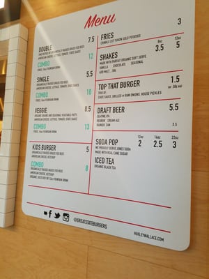 Menu photo 5 Great State Burger Seattle, WA
