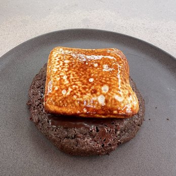 Tzintzuntzan - chocolate cookie with chocolate sauce and marshmallow on top - Mexican Near Me - Austin, Texas