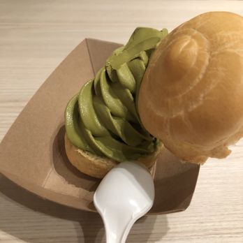 Bloom - Plain Puff with Matcha Soft Serve - Cafes Near Me - Toronto, Ontario