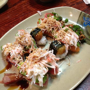 Sushi Pier - Mickey, Donald, cooked scallop, and BBQ tuna - Sushi Bars Near Me - Reno, Nevada Sushi Pier - Mickey, Donald, cooked scallop, and BBQ tuna - Sushi Bars Near Me - Reno, Nevada