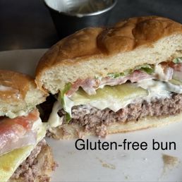 A nice gluten free bun , I had to double check it was gluten-free before I ate it because it didn't look gluten-free, but it was very good A nice gluten free bun , I had to double check it was gluten-free before I ate it because it didn't look gluten-free, but it was very good