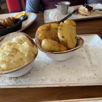 Timber Kitchen & Bar - Olive oil whipped Maine potatoes and fingerling potatoes (Sunday brunch) - New American Near Me - Bangor, Maine Timber Kitchen & Bar - Olive oil whipped Maine potatoes and fingerling potatoes (Sunday brunch) - New American Near Me - Bangor, Maine