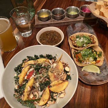 Tacolicious - All deliciously vegan. So good. Kale nectarine salad. Corn poblano taco. Cauliflower taco. - Cocktail Bars Near Me - San Francisco, California Tacolicious - All deliciously vegan. So good. Kale nectarine salad. Corn poblano taco. Cauliflower taco. - Cocktail Bars Near Me - San Francisco, California