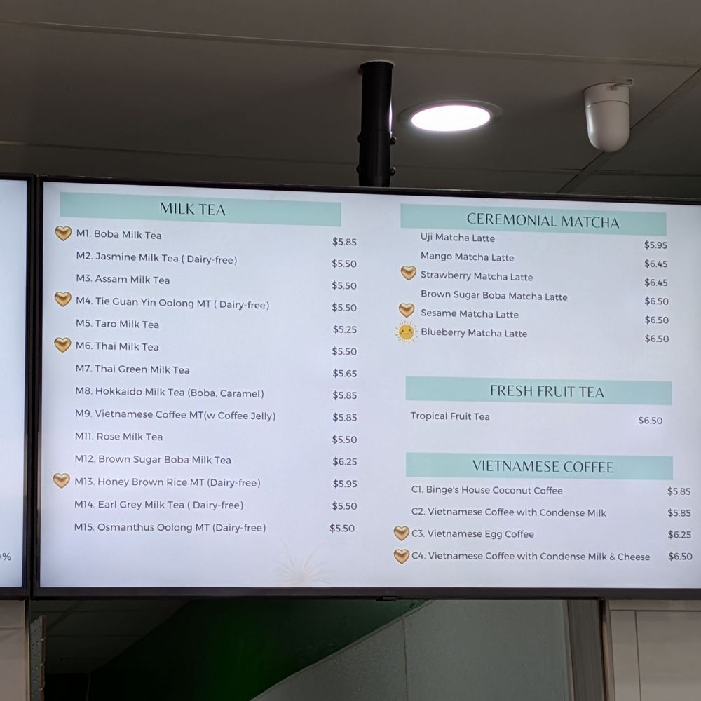 Boba Binge - Menu - Coffee & Tea Near Me - Oakland, California