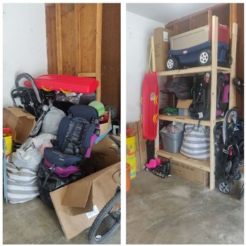 Colossians Handyman Services - Cleaned up a corner of my garage with a quick shelf, can do the same for you! - Handyman Near Me Colossians Handyman Services - Cleaned up a corner of my garage with a quick shelf, can do the same for you! - Handyman Near Me