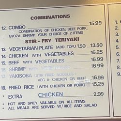 Ichiban Teriyaki - Menu 11.8.23