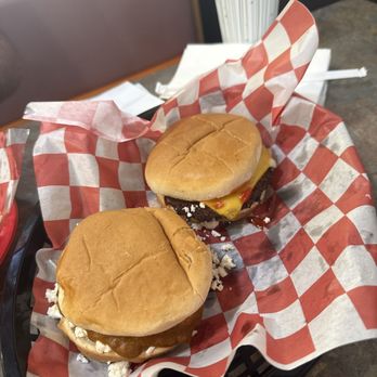 Louie's Texas Red Hots - Greek burger and a cheeseburger - Fast Food Near Me - Buffalo, New York