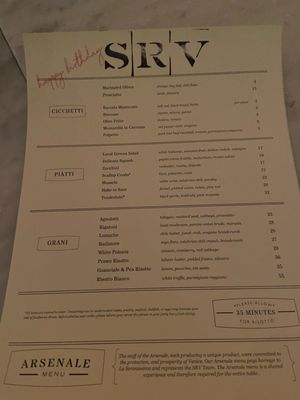 Menu photo 3 SRV Boston Boston, MA Menu photo 3 SRV Boston Boston, MA