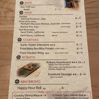 EBESU Robata & Sushi - HH 3/5/20 - Sushi Bars Near Me - Plano, Texas