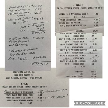 South East Palm Customs - Unauthorized purchases for Mikes personal use & over & above what was necessary for my projects - Handyman Near Me - North Charleston, South Carolina South East Palm Customs - Unauthorized purchases for Mikes personal use & over & above what was necessary for my projects - Handyman Near Me - North Charleston, South Carolina