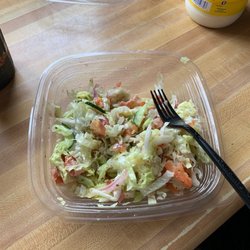 Subway - A BMT Salad with bacon but no other meat!!!!