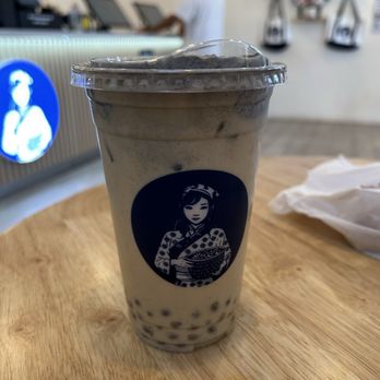 Ming Cha - Black sesame w/black sesame cloud and barley boba - Bubble Tea Near Me - Walnut, California