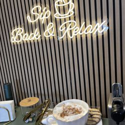 Sip and Polish Nail Bar - Complimentary Cappuccino coffee