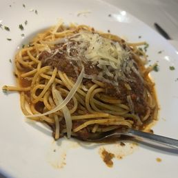Child's plate of spaghetti Child's plate of spaghetti