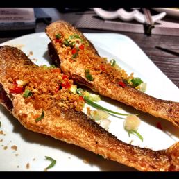 Deep fried yellow croaker