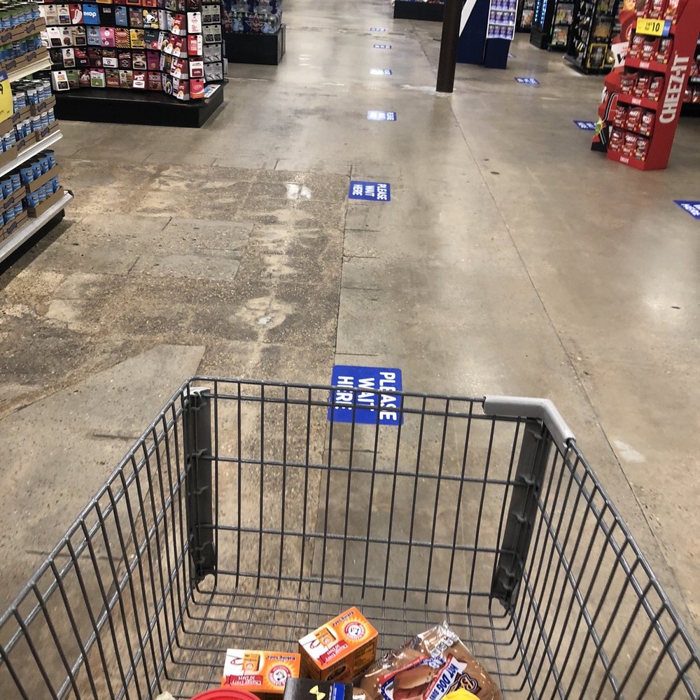 Kroger Food Stores - Social distancing stickers on the old floors but they keep it clean around here - Grocery Near Me - Dickinson, Texas Kroger Food Stores - Social distancing stickers on the old floors but they keep it clean around here - Grocery Near Me - Dickinson, Texas