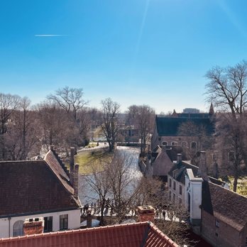 Brouwerij De Halve Maan - Had to climb through the chimney to get to the rooftop for this view. Pretty neat. Would be stunning in the fall. - Brewpubs Near Me - Bruges, VWV