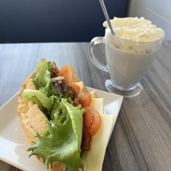 Europa Pastries Coffee Shop - Fresh BLT & a lavender tea latte - Coffee & Tea Near Me - Fall River, Massachusetts
