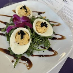 Deviled eggs with caviar Deviled eggs with caviar