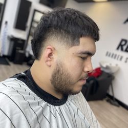 ATR Barber Studio - Burst Fade w/ beard work. By Alfredo (707)639-3815